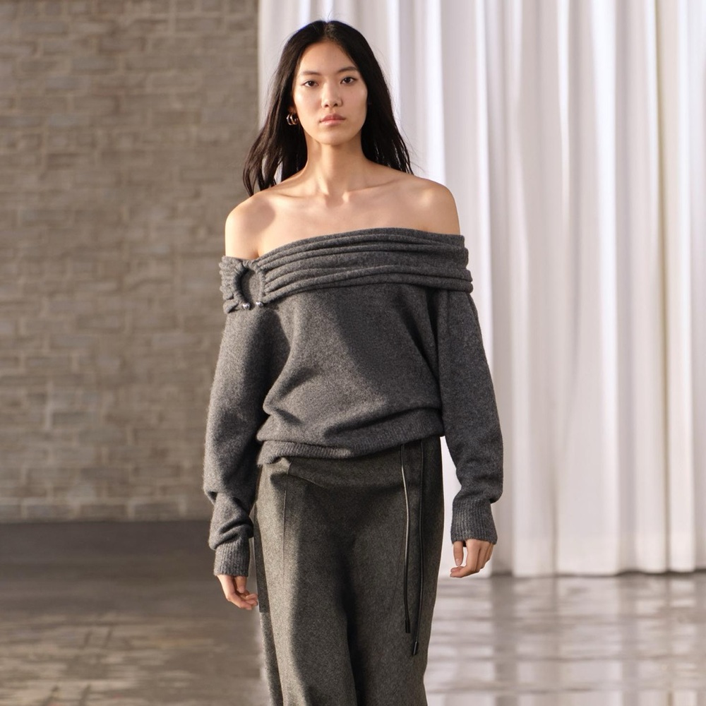 Zara Draped Knit Sweater